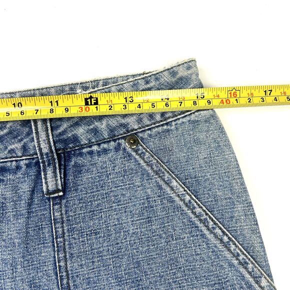 Mudd Denim Skirt Womens 5 Blue Button Front Midi 100% Cotton Casual Y2K 2000s - Picture 10 of 16